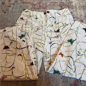 Anthropologie Maeve Colette Butterfly Print Pants